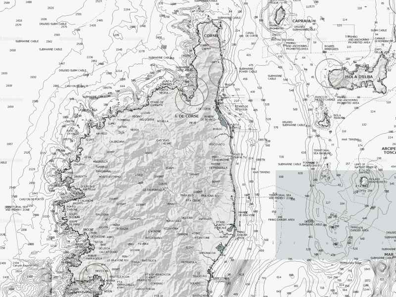 Carte Nautique Nord Corse